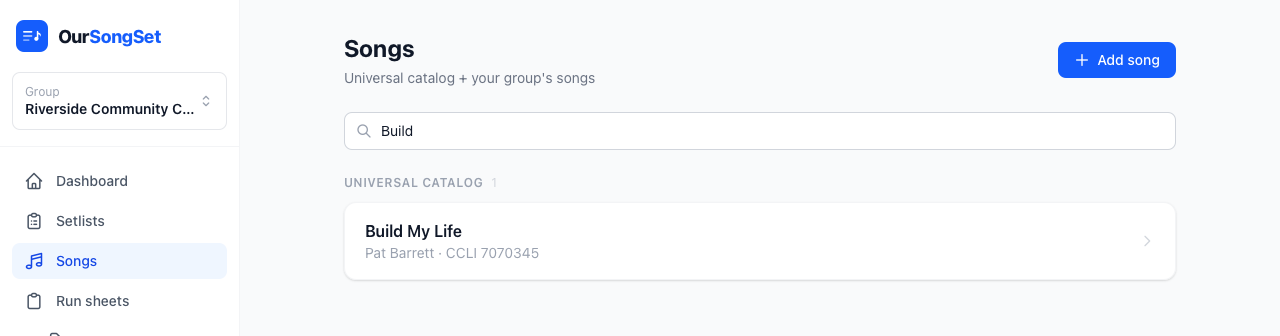 Searching songs by title
